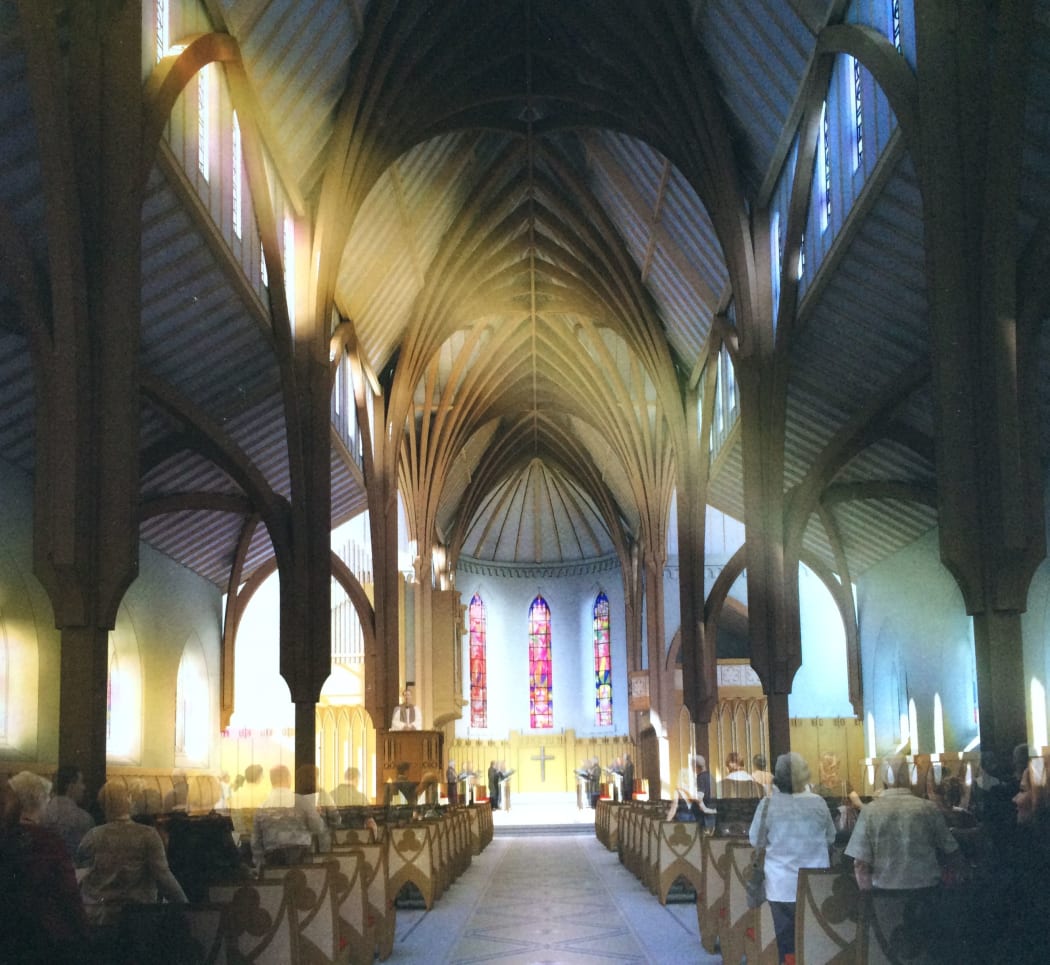 Sir Miles Warren's design for the cathedral incorporates modern and Gothic-style elements.