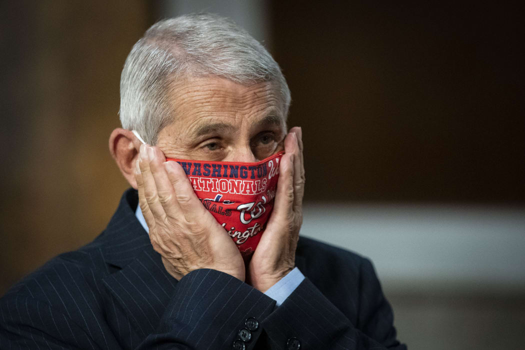Dr. Anthony Fauci, director of the National Institute for Allergy and Infectious Diseases,  prepares to testify before the Senate Health, Education, Labor and Pensions (HELP) Committee