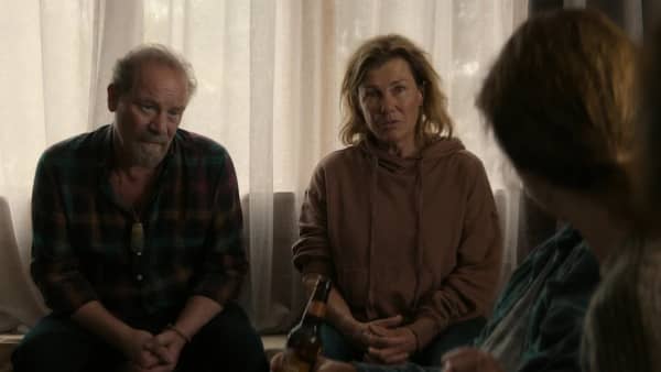 Actors Peter Mullan and Robyn Malcolm play exes in After The Party.