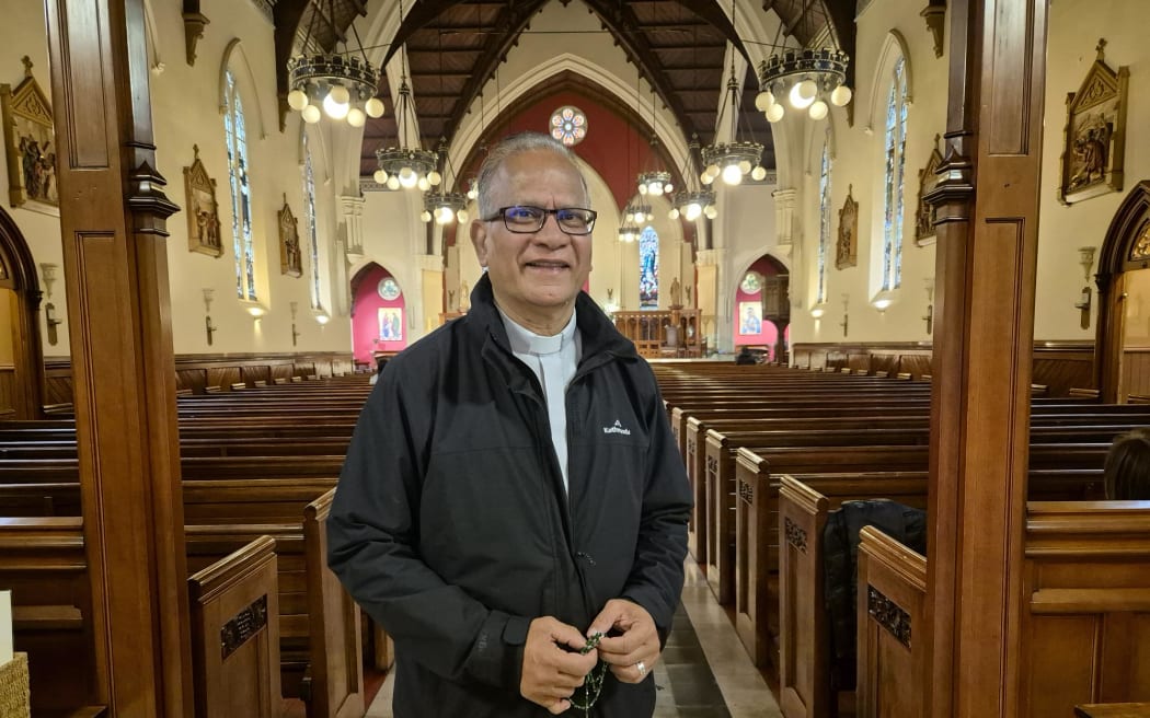 St Patrick's Cathedral in Auckland after news of Pope Leo XIV's election.