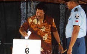 One of the polling booths in the Gagaifomauga by-election in Apia, the Maota o Pulenuu.