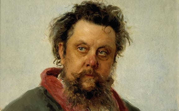 Portrait of Mussorgsky.