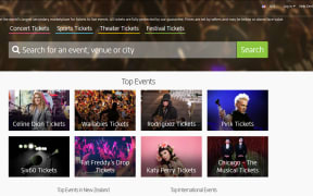 A snapshot of the Viagogo website.