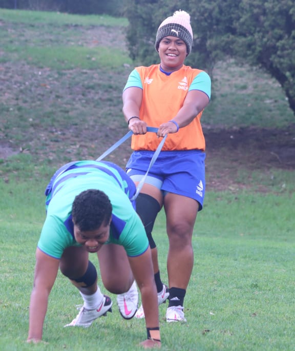 Fijiana Drua in training ahead of the Super Rugby W final against the Waratahs.