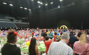 Hundreds of kilos of meat and vegetables were cooked for the Auckland City Mission Christmas meal.