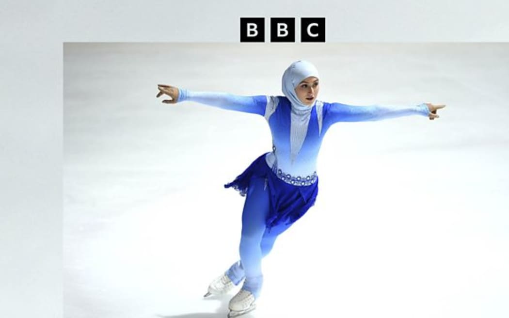 Zahra Lari of UAE competes during FBMA Trophy for Figure Skating 2017 at Zayed Sports City on 5 January, 2017 in Abu Dhabi.