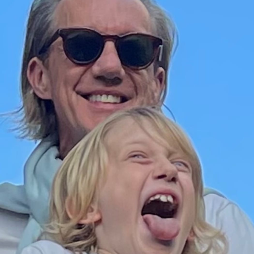 Nathan Haines and son Zoot