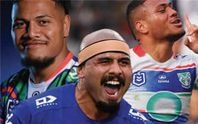 NZ Warriors' 'Zesty Boys' Demitric Vaimauga, Tanner Stowers-Smith and Leka Halasima.