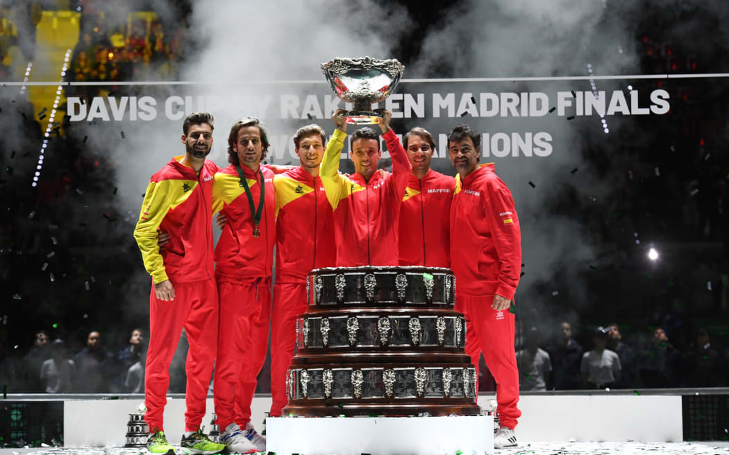 2019 Davis Cup winners Spain featuring Rafael Nadal.