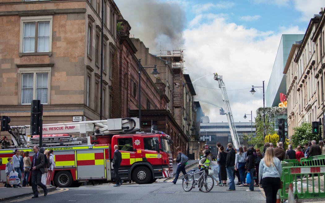 The Charles Rennie Mackintosh building was damaged but students and staff were safely evacuated.