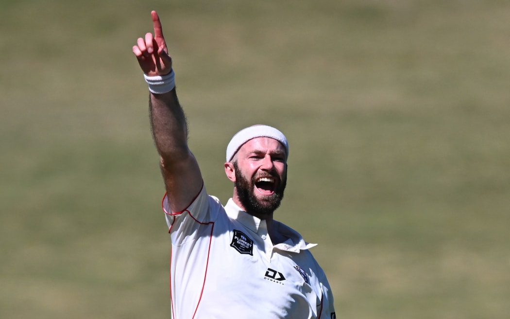 Canterbury's Michael Rae appeals