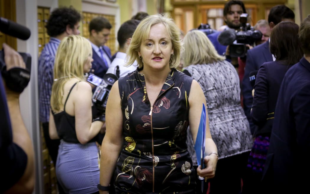 National minister Amy Adams during caucus run.
