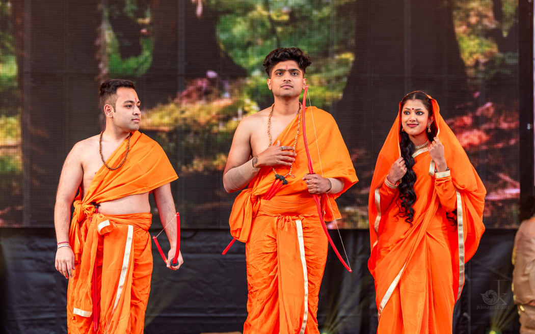 Ramayan being performed at Christchurch Diwali festival.