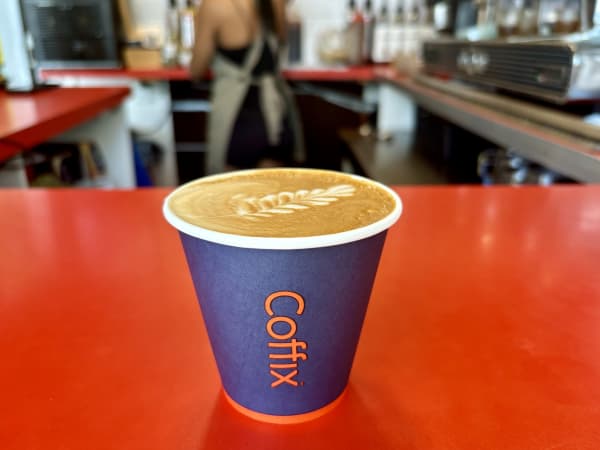 A flat white from Coffix.