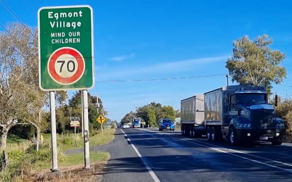 The community at Egmont Village are calling for the speed to be lowered, as they struggle with ongoing noise problems.