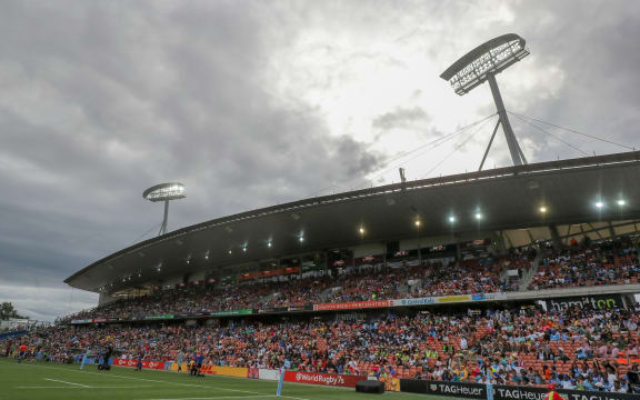 The Rugby Sevens at Waikato Stadium in Hamilton.