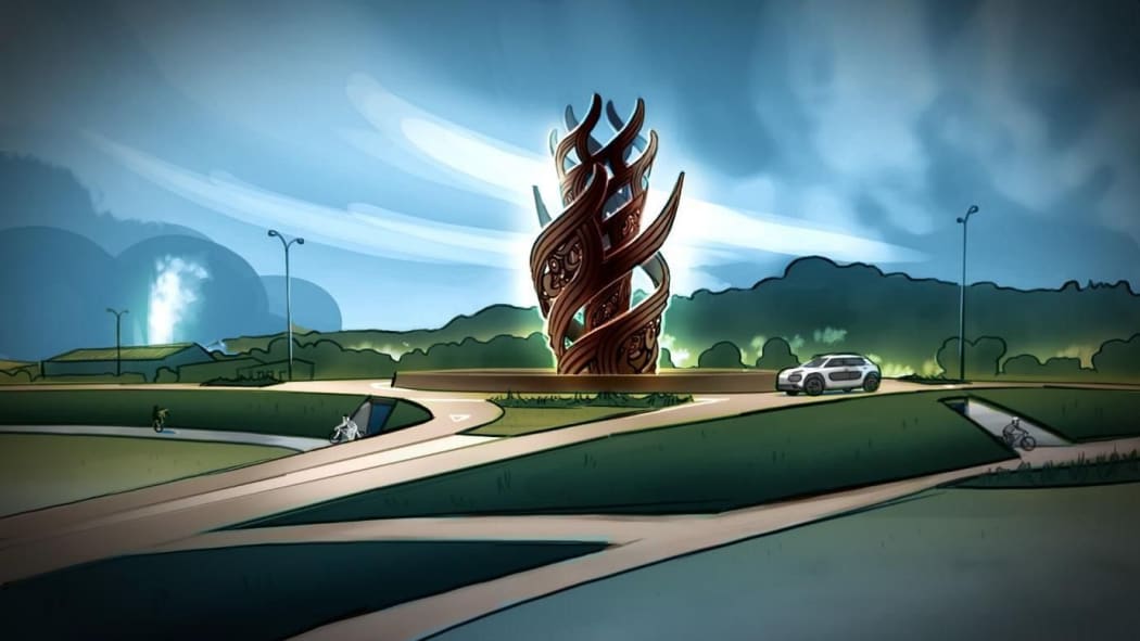 An artist's impression of the sculpture. PHOTO/ROTORUA LAKES COUNCIL

A sculpture for Rotorua