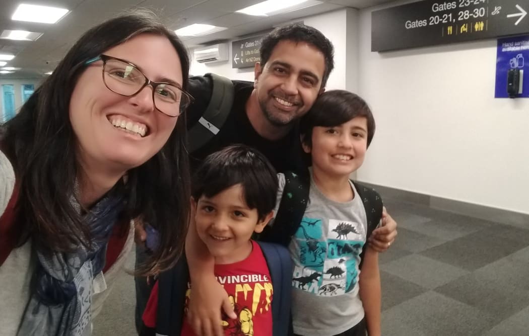 Juliana Reu Junqueira, her husband Gilberto, sons Pedro, 9, and Mateus, 6