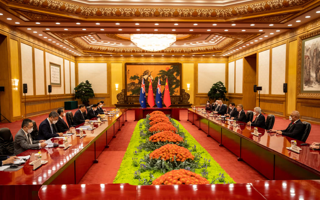 Prime Minister Chris Hipkins is at the World Economic Forum, where he has met with Chinese President Xi Jinping