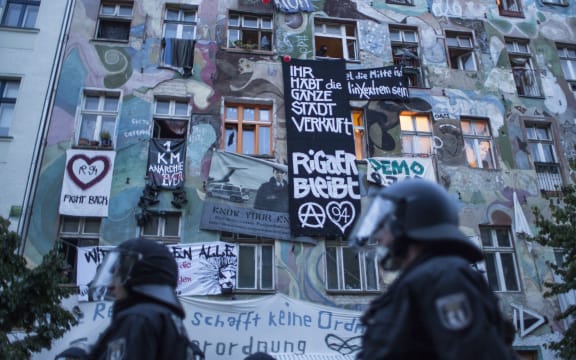 Protests against evictions in Berlin, 2016.