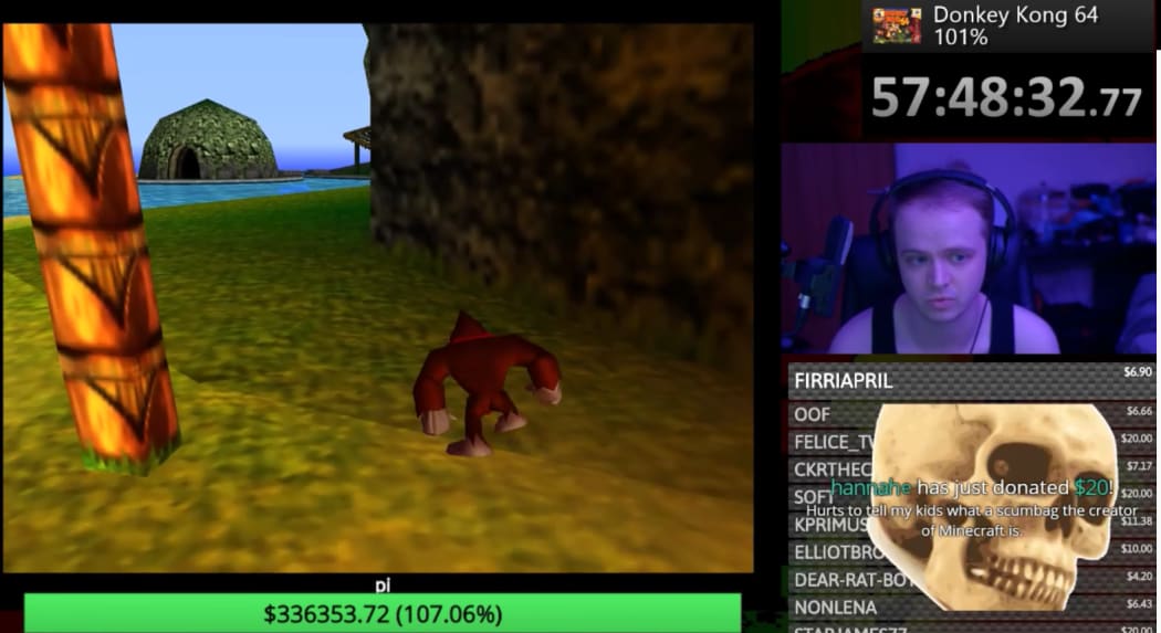 Harry Brewis racked up 58 hours on live-streaming.