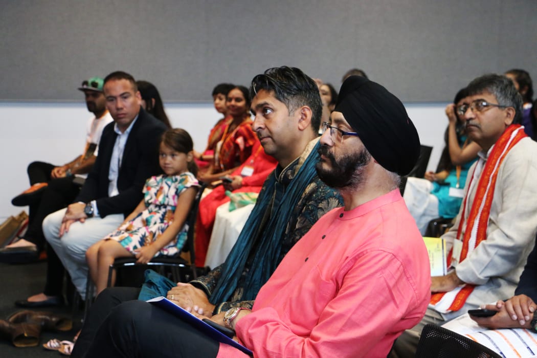 Kawaljit Singh Bakshi, a National list MP based in Manukau East, in the audience at a conference hosted by Hindu Youth New Zealand and New Zealand Hindu Students Forum.