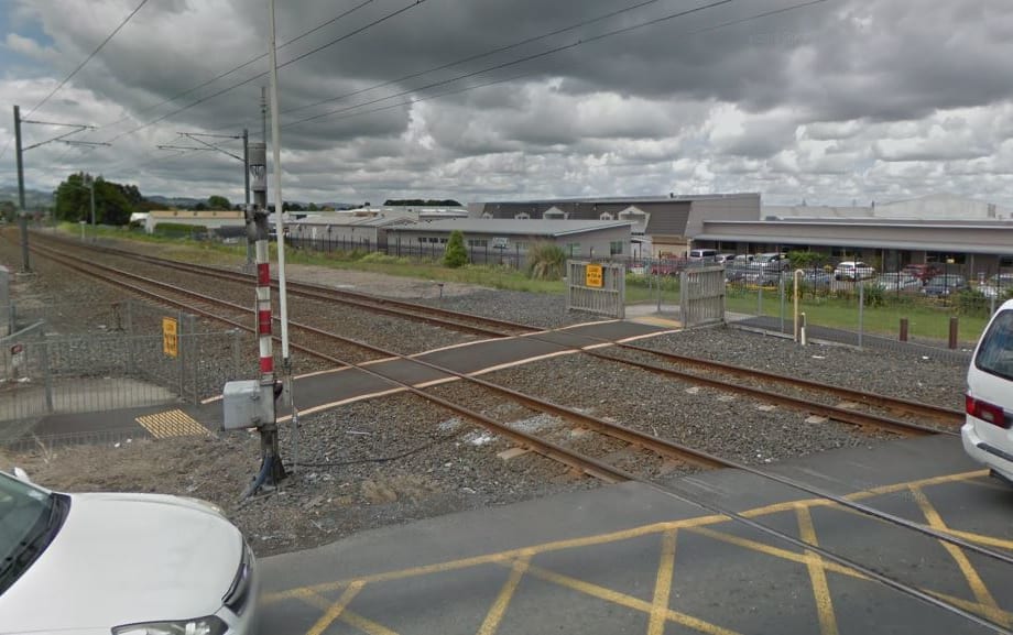 Train tracks at Walters Road, Takanini, South Auckland.