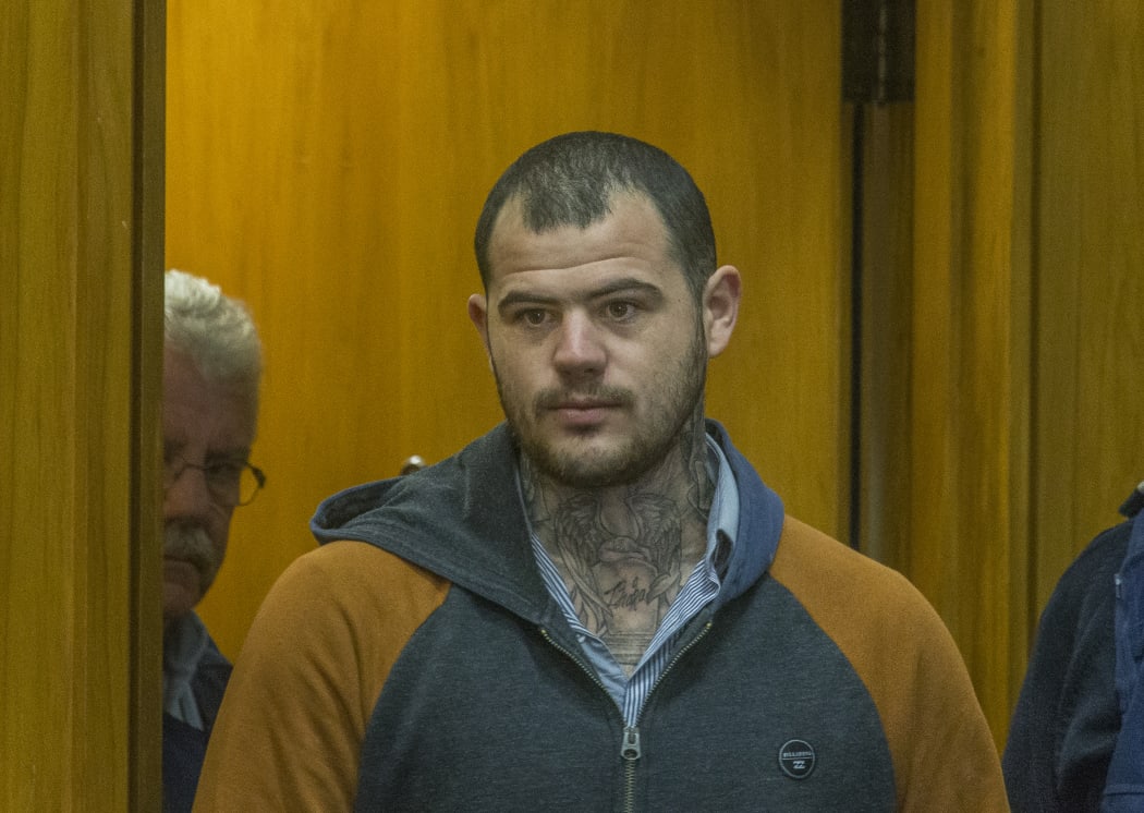 Troy Kevin Taylor at his sentencing in the Christchurch High Court for murdering and assaulting 15-month-old Ihaka Stokes.