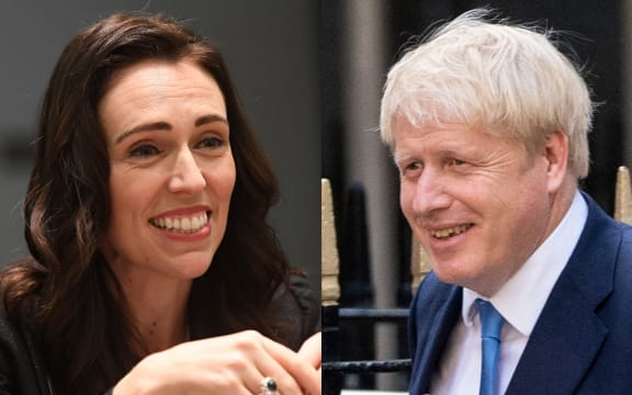 Prime Minister Jacinda Ardern and incoming British Prime Minister Boris Johnson.