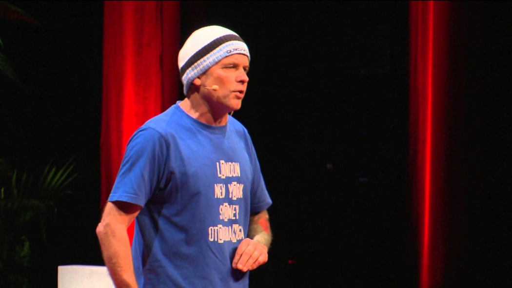 Dale Williams giving a TED talk