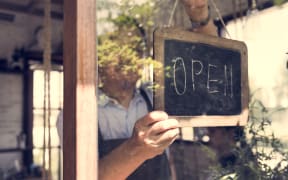 Business open sign.
