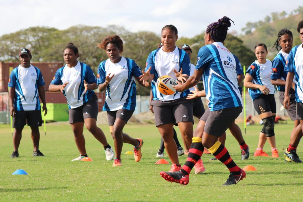The PNG Orchids are put through their paces in training.