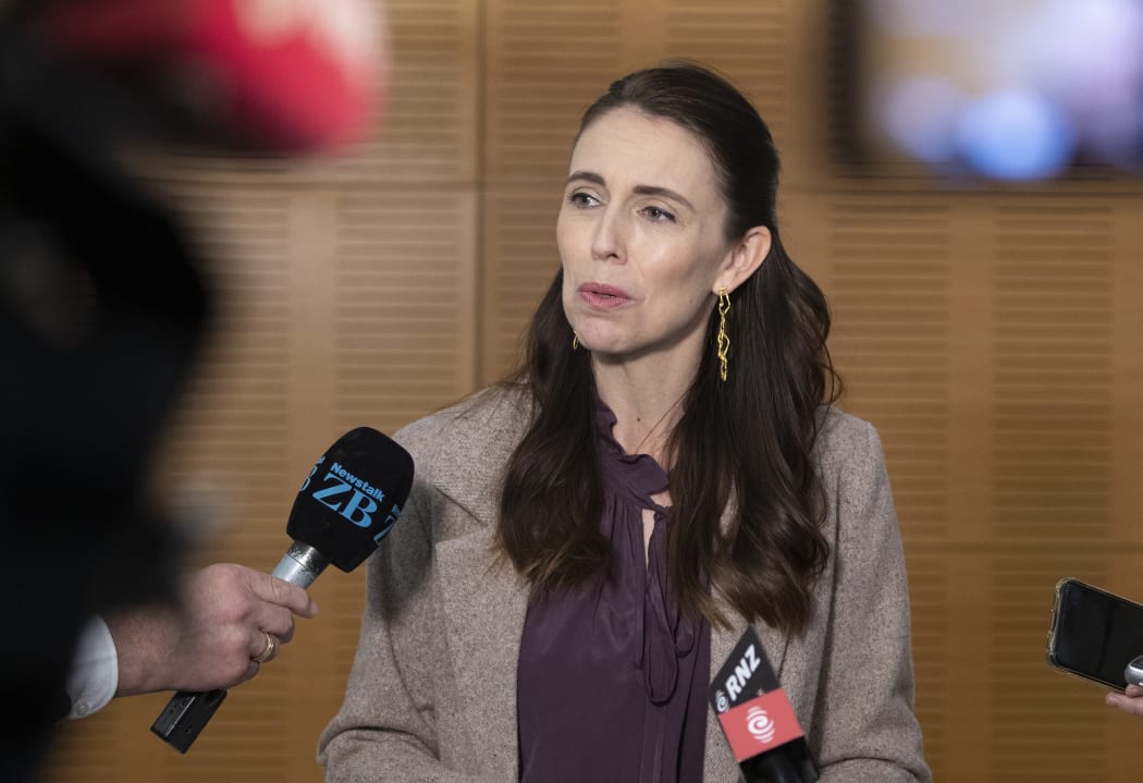 Prime Minister Jacinda Ardern during her caucus standup at Parliament, Wellington, 16 November, 2021.