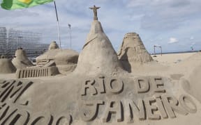 The 2016 Olympic Games inspire sand art in Rio de Janiero