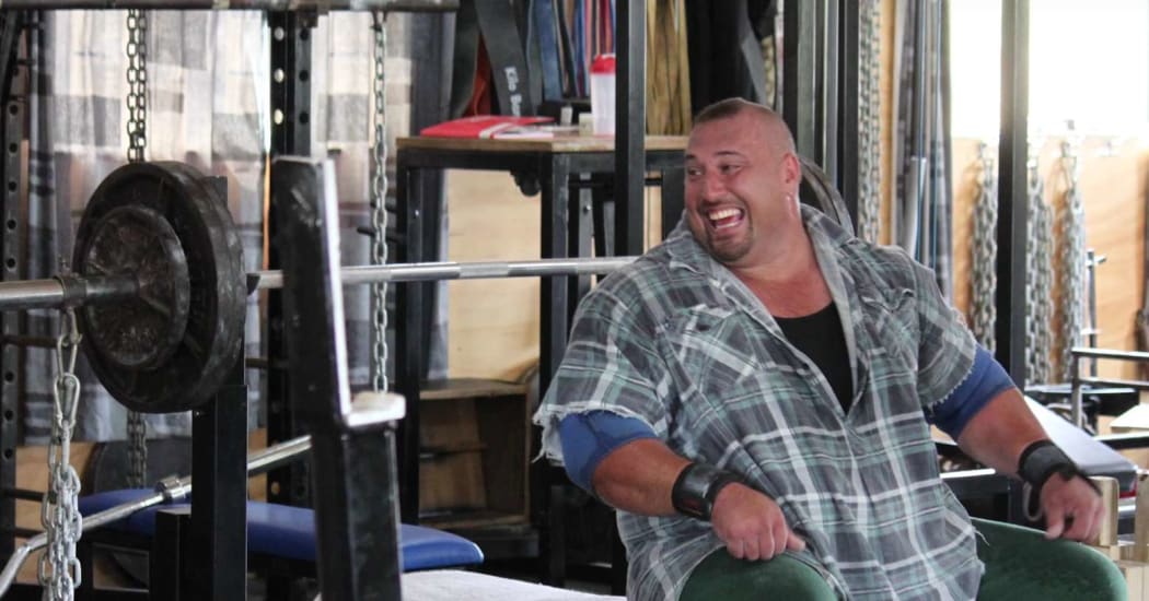 Strongman Levi Vaoga in the film "the Life I've Lived"
