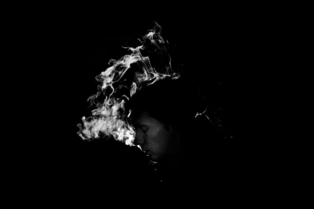 Smoking backlit
