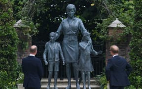 Prince William, Duke of Cambridge, left, and Prince Harry, Duke of Sussex unveil a statue of their late mother, Princess Diana at The Sunken Garden in Kensington Palace, London on 1 July, 2021, which would have been her 60th birthday.