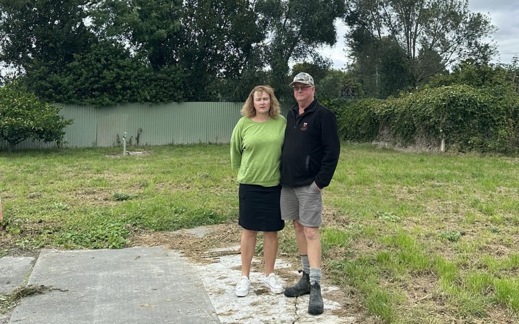 Adam van der Meer and his wife Jo at their Pakowhai property.