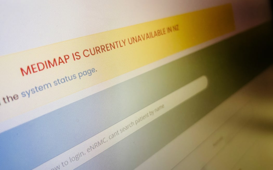 A photo of the MediMap website which is currently unavailable in NZ.