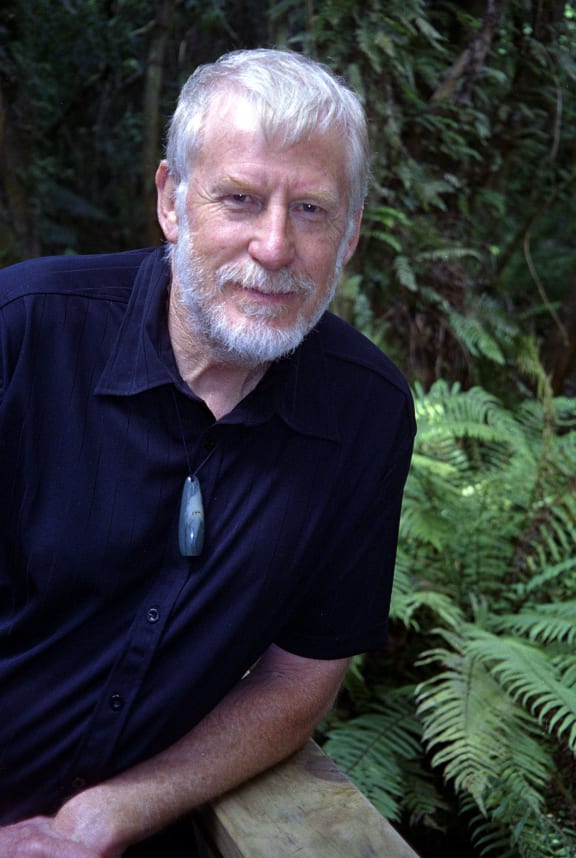 Richard Nunns at Karori Wildlife Sanctuary during the recording of He Ara Pūoro.