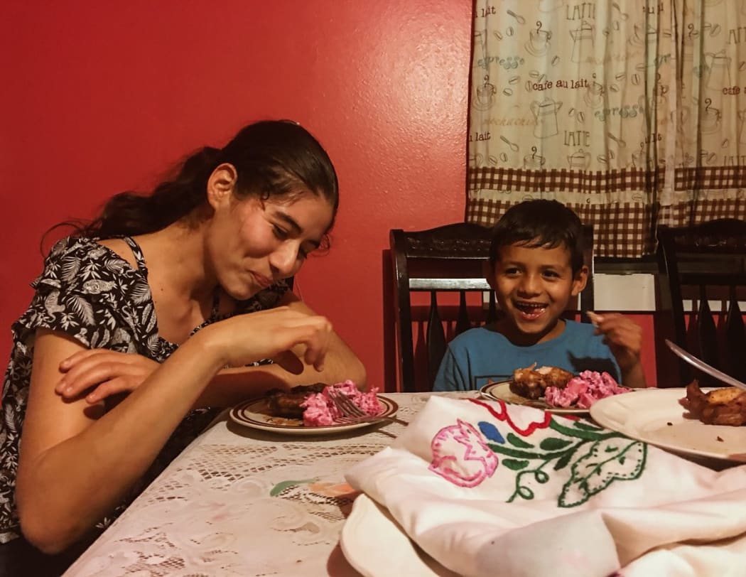 Reunited. Wilson and his mother Maria Antonia Larios Soto, who goes by Tonita.