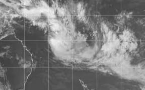 A satellite image of cyclone Fehi the first of the 2017/2018 season for the South Pacific.