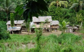 A villlage on Guadalcanal, Solomon Islands.