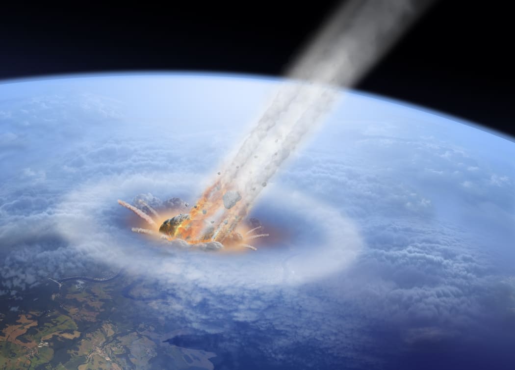 Asteroid impact on earth