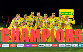 Australian players celebrates winning the Womens Cricket World Cup Final, 2022.