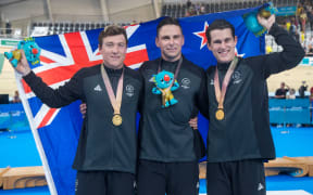 Eddie Dawkins, Ethan Mitchell and Sam Webster win gold