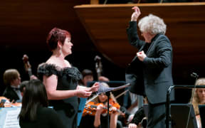 Catherine Carby with James Judd and National Youth Orchestra