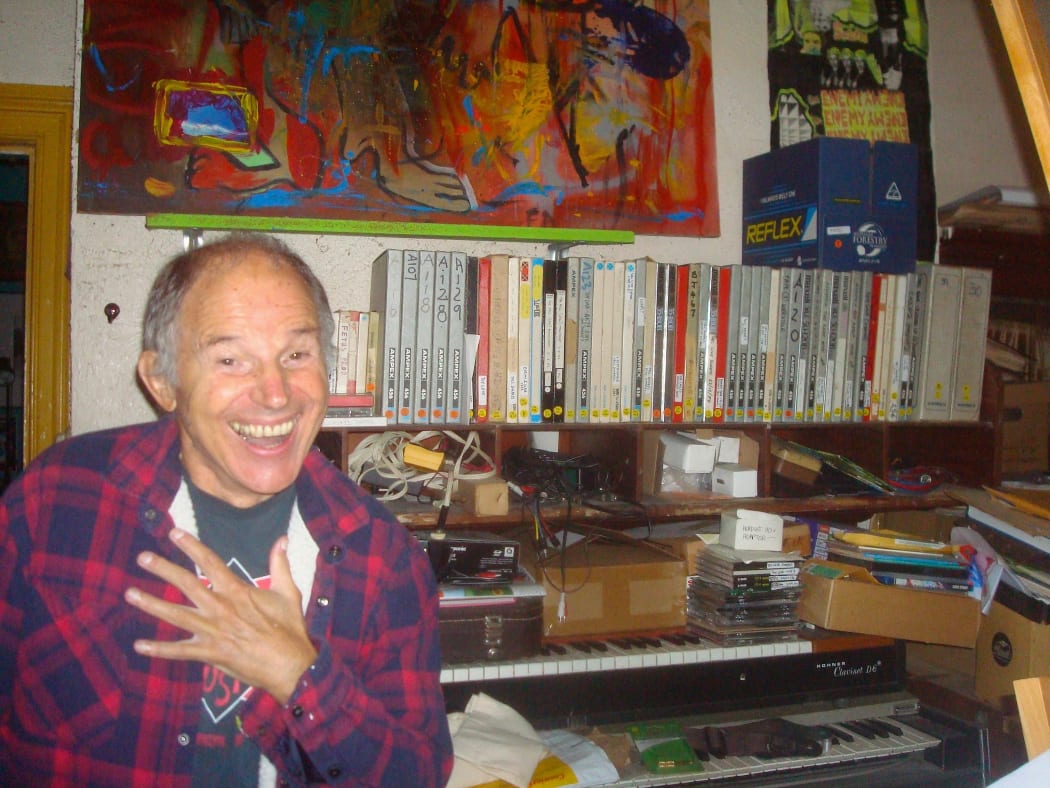 Chris Knox with his tapes
