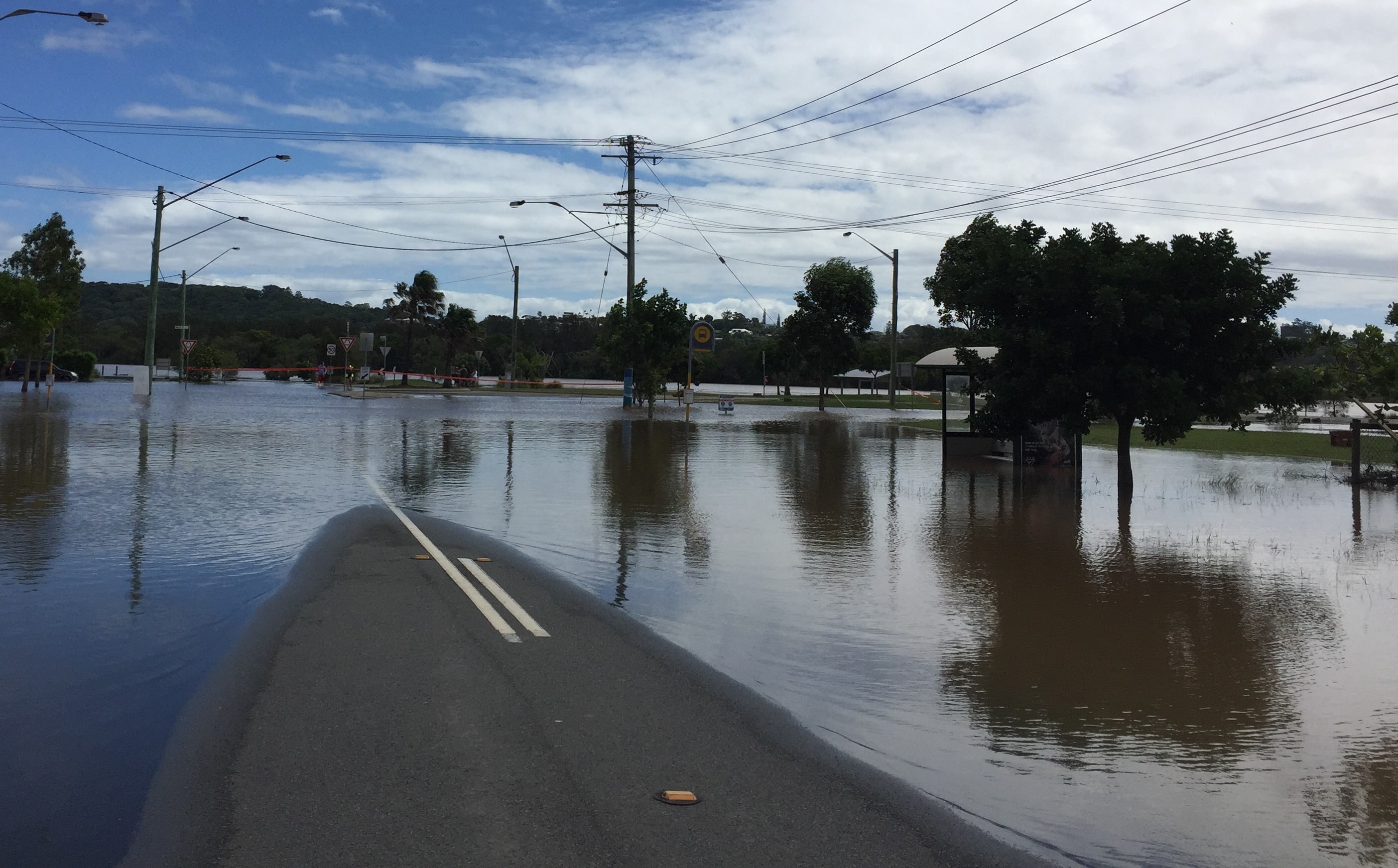 Chinderah, downriver of Tumbulgum,where the car went into the river.