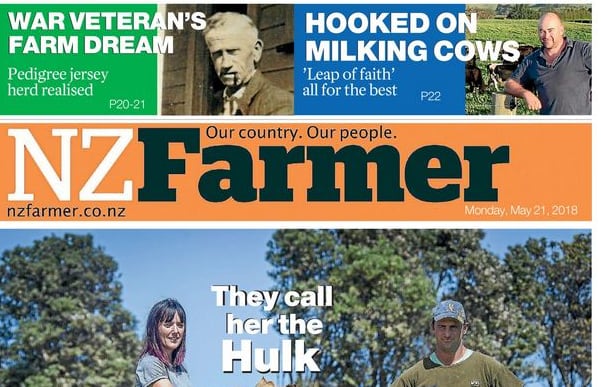 NZ Farmer's latest issue announcing the closure of the paper in print.